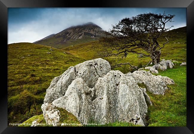 The Red Cuillin Hills Framed Print by David Lewins (LRPS)