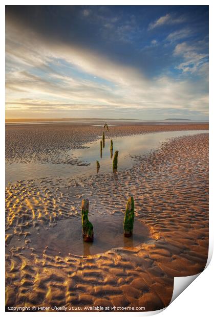 Jetty Remains, Penmaenmawr Beach Print by Peter O'Reilly