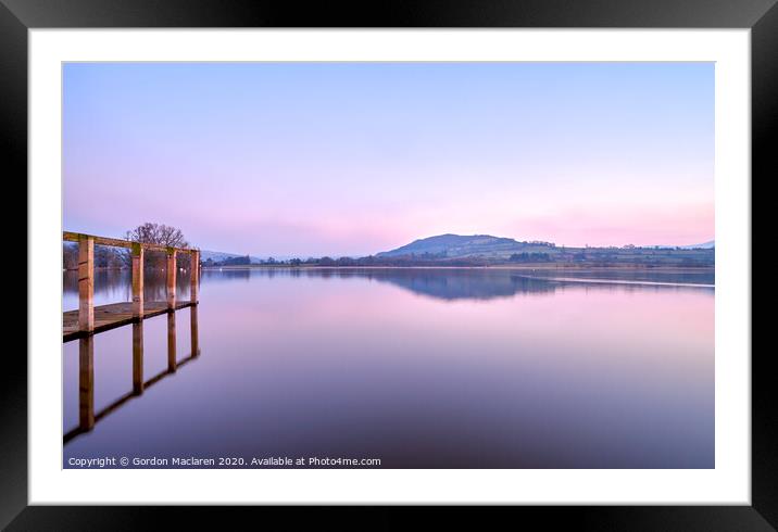 Beautiful Sunset Llangorse Lake  Framed Mounted Print by Gordon Maclaren