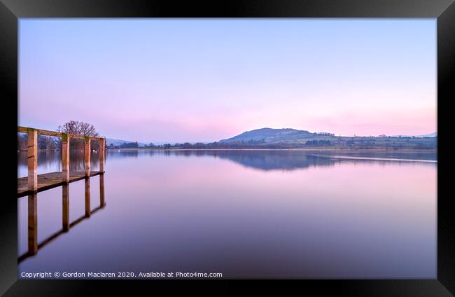 Beautiful Sunset Llangorse Lake  Framed Print by Gordon Maclaren