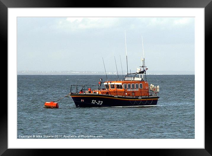 Swanage Lifeboat Framed Mounted Print by Mike Streeter
