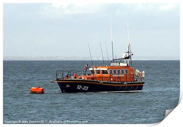 Swanage Lifeboat Print by Mike Streeter