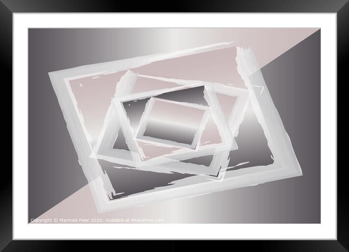 Smoky quartz gray Framed Mounted Print by Marinela Feier