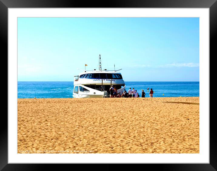 Costa Brava Ferry. Framed Mounted Print by john hill