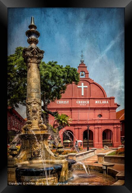 Christ Church Malacca Malaysia Framed Print by Adrian Evans