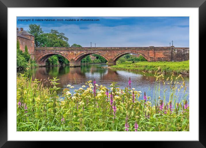 Annan Bridge Framed Mounted Print by Valerie Paterson