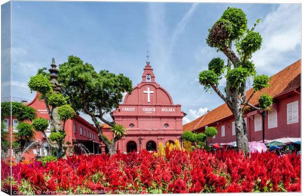 Melaka Red Square Malaysia Canvas Print by Adrian Evans