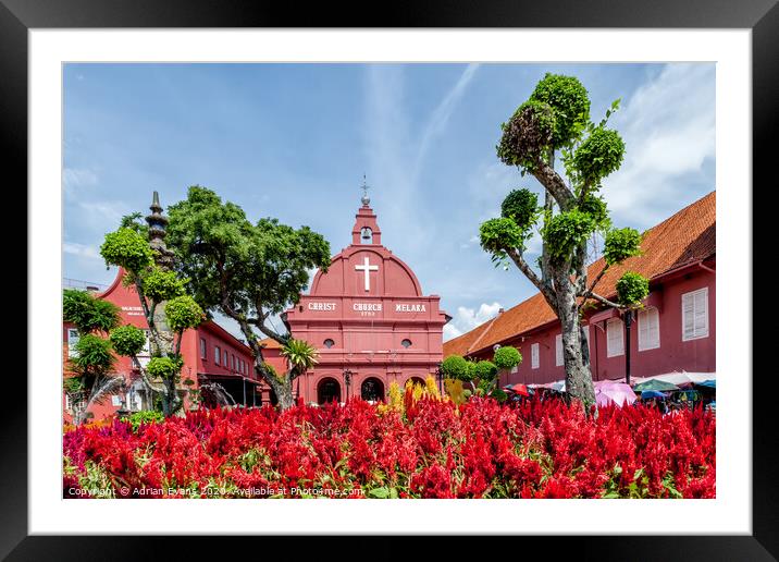 Melaka Red Square Malaysia Framed Mounted Print by Adrian Evans