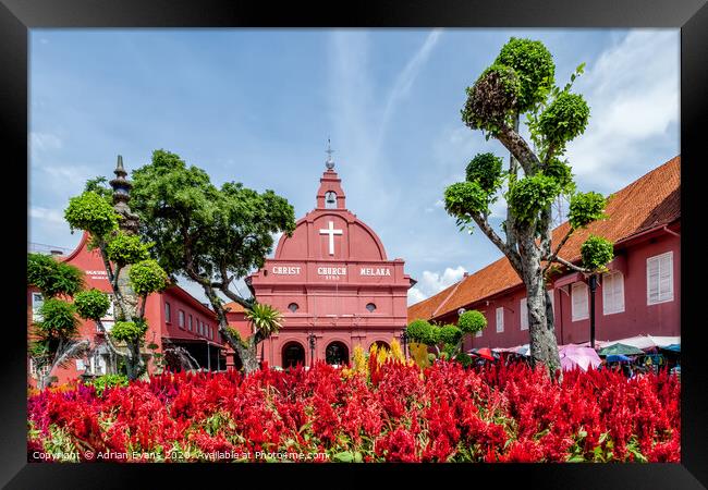 Melaka Red Square Malaysia Framed Print by Adrian Evans