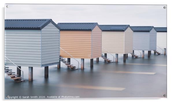 Beach Huts at Osea View Acrylic by Sarah Smith