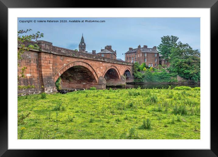 Bridge over Annan Framed Mounted Print by Valerie Paterson
