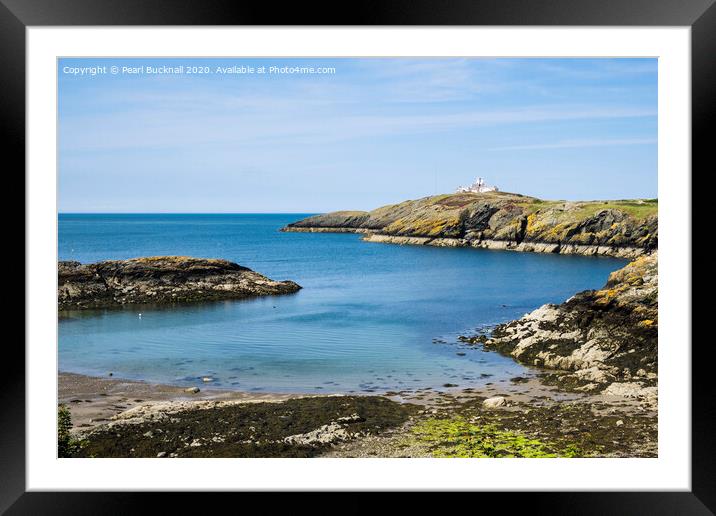 Calm in Porth Eilian Anglesey Framed Mounted Print by Pearl Bucknall