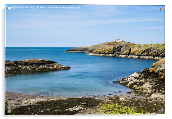 Calm in Porth Eilian Anglesey Acrylic by Pearl Bucknall