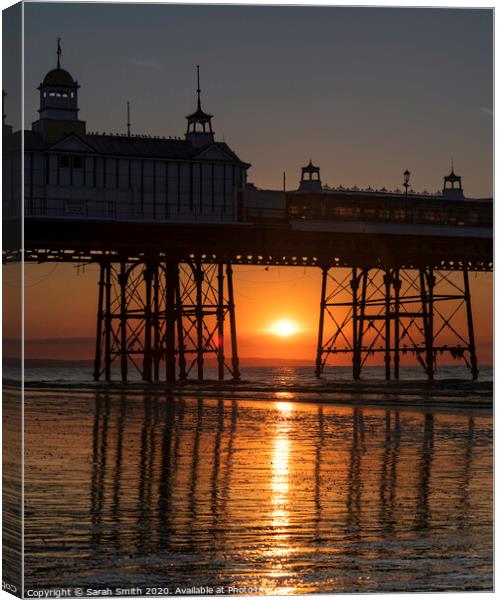Eastbourne Pier Sunrise Canvas Print by Sarah Smith