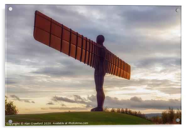 Angel of the North Acrylic by Alan Crawford