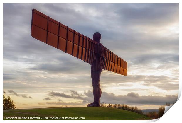 Angel of the North Print by Alan Crawford