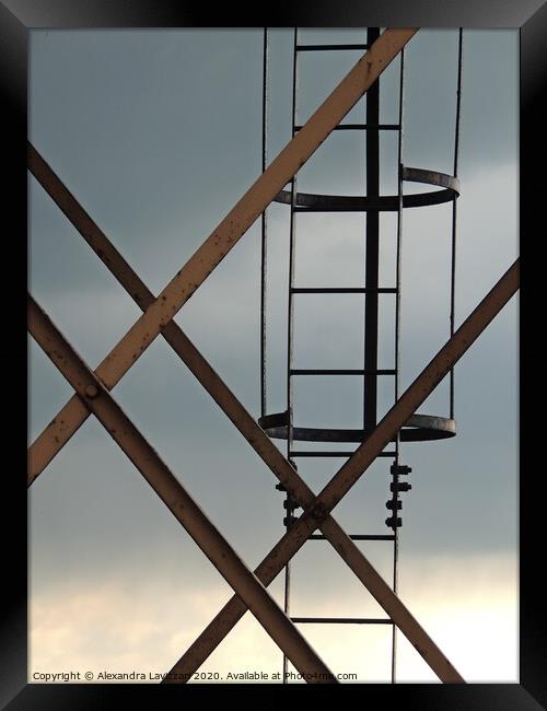 Rusty Staircase Framed Print by Alexandra Lavizzari