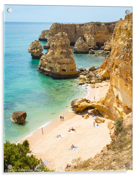 Praia da Marinha Acrylic by Sebastien Greber