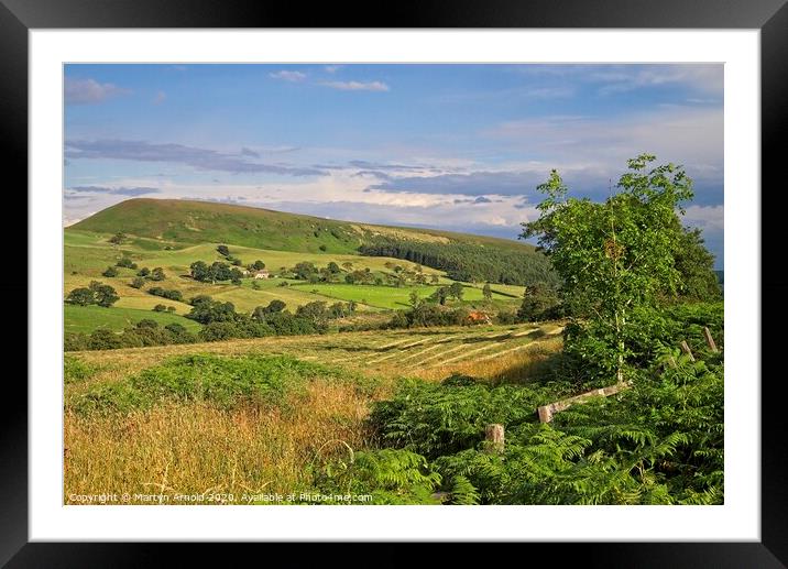Countryside View from Hawnby Moorgate, North York  Framed Mounted Print by Martyn Arnold