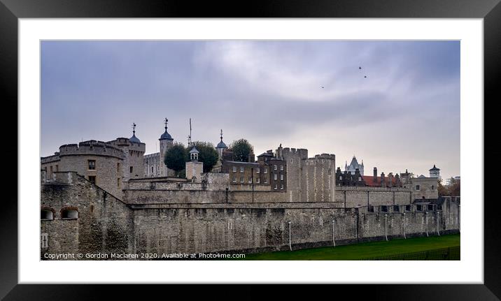 Tower of London Panorama Framed Mounted Print by Gordon Maclaren
