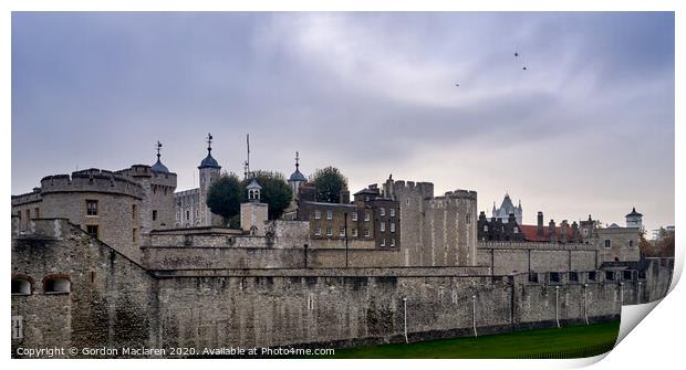 Tower of London Panorama Print by Gordon Maclaren