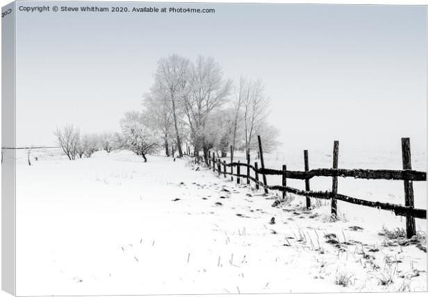 Follow the Fence. Canvas Print by Steve Whitham