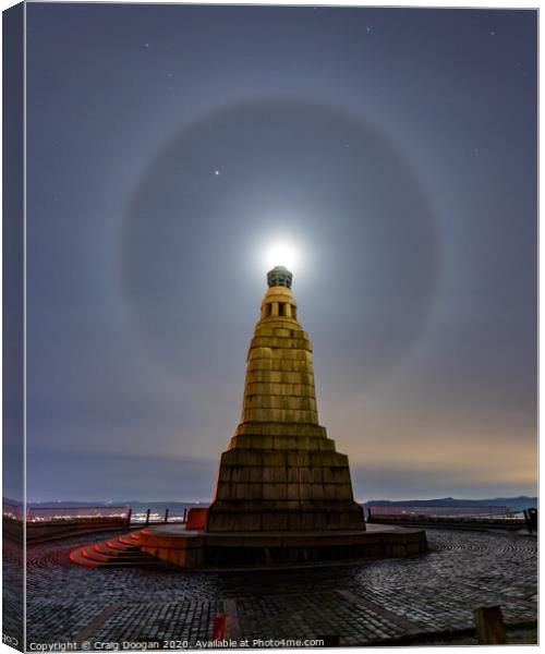 22 Degree Halo  & Dundee Law Hill Canvas Print by Craig Doogan