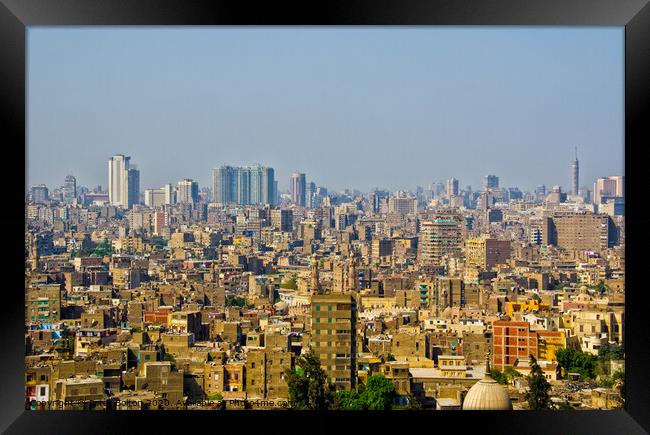Alexandria city skyline. Egypt. Framed Print by Peter Bolton