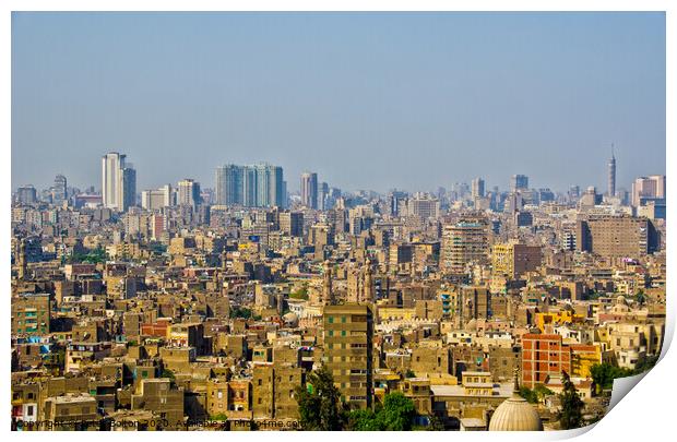 Alexandria city skyline. Egypt. Print by Peter Bolton