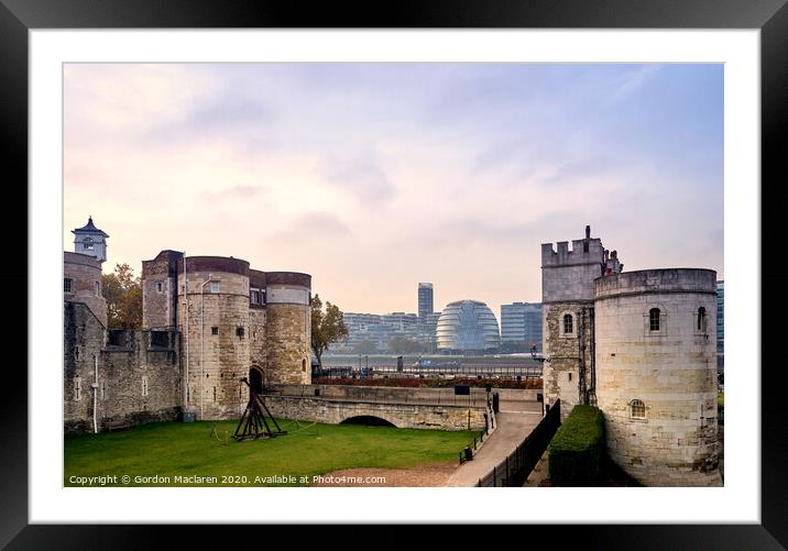Tower of London and City Hall Framed Mounted Print by Gordon Maclaren