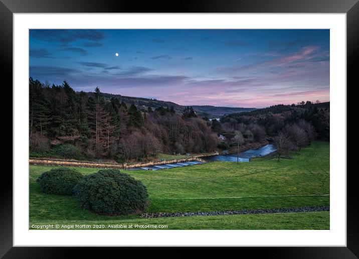 View to More Hall Reservoir Framed Mounted Print by Angie Morton