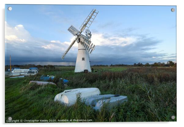 Thurne Mill Acrylic by Christopher Keeley