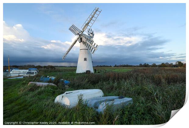Thurne Mill Print by Christopher Keeley