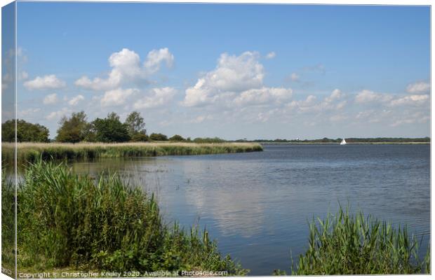 Summer at Horsey Mere. Canvas Print by Christopher Keeley