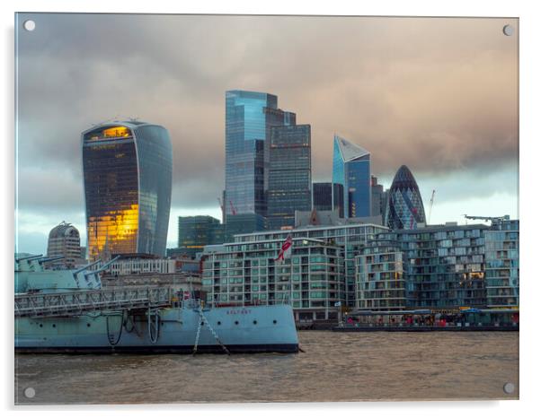 Dramatic View London Acrylic by Clive Eariss