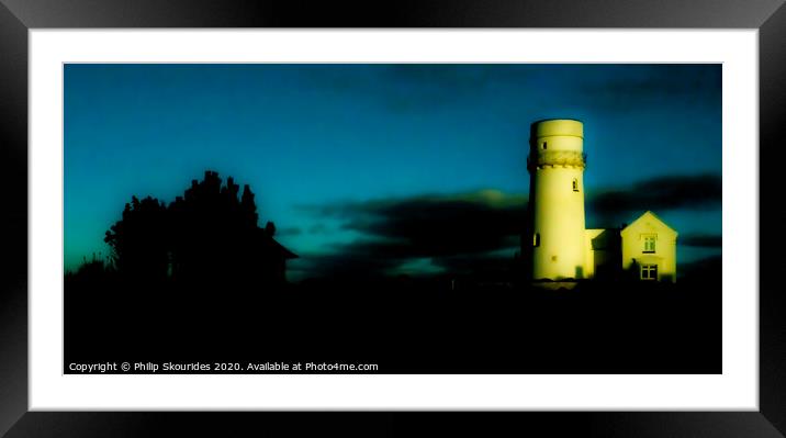 Hunstanton lighthouse by the Sea Framed Mounted Print by Philip Skourides