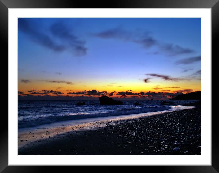 Aphrodite's Sunset Framed Mounted Print by Aj’s Images