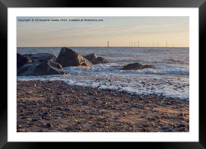Sunrise at Caister  Framed Mounted Print by Christopher Keeley