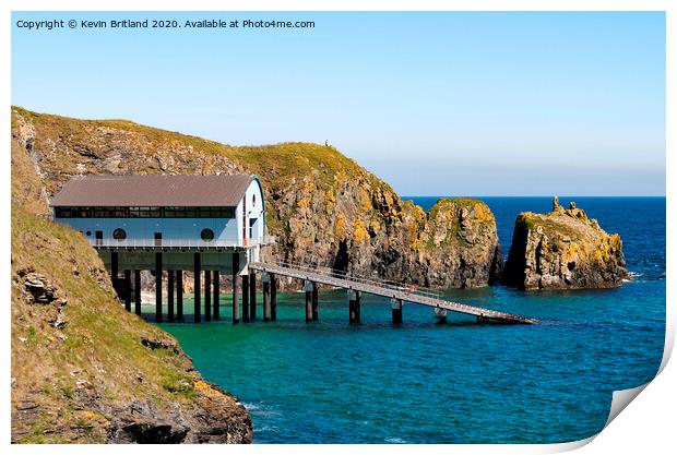 padstow lifeboat station cornwall Print by Kevin Britland