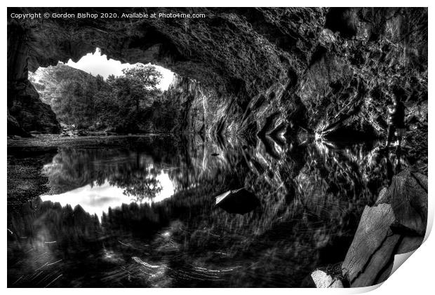 Lakedistrict caves Print by Gordon Bishop