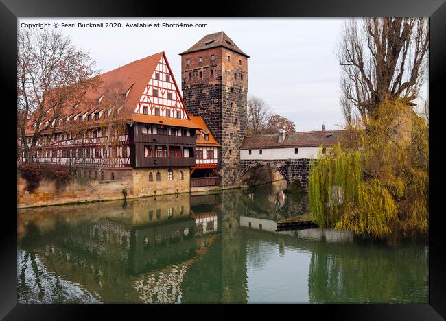 Weinstadle and Hangman's Bridge Nuremberg Framed Print by Pearl Bucknall
