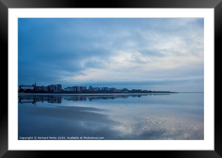 Lytham St Anne reflections Framed Mounted Print by Richard Perks