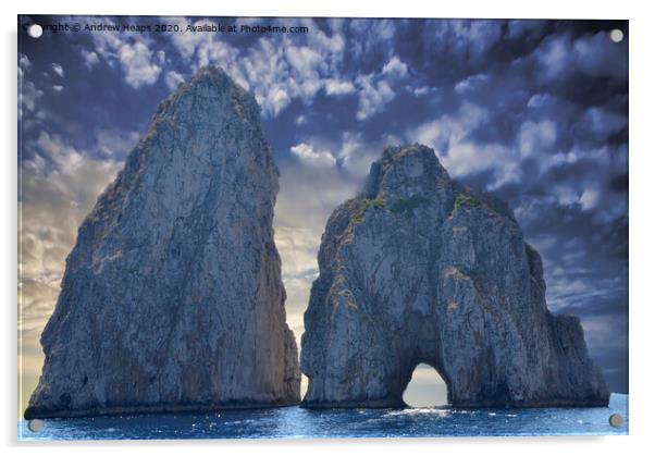 Majestic Faraglioni Rocks Acrylic by Andrew Heaps
