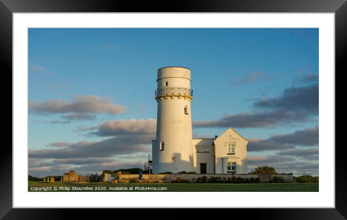 Lighthouse by the sea, natural light Framed Mounted Print by Philip Skourides