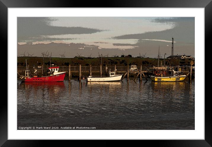 Rye Harbour Fishing Boats Framed Mounted Print by Mark Ward
