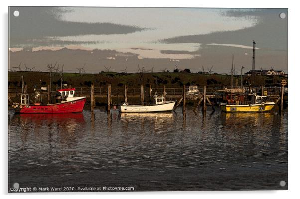 Rye Harbour Fishing Boats Acrylic by Mark Ward