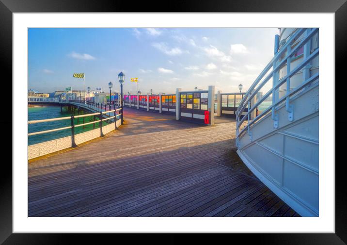 Worthing Pier Colours Framed Mounted Print by Clive Eariss