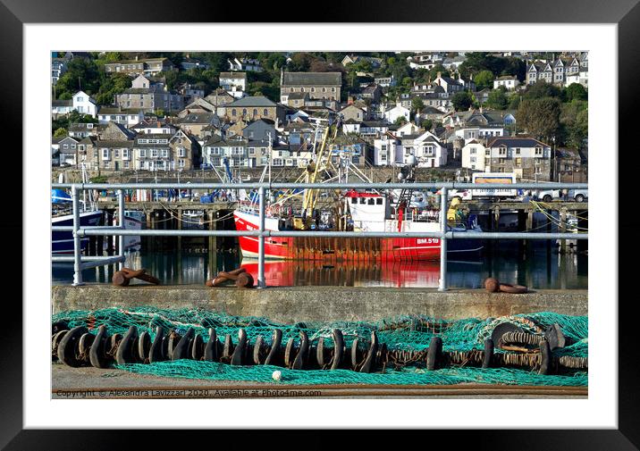 Newlyn Harbour  Framed Mounted Print by Alexandra Lavizzari