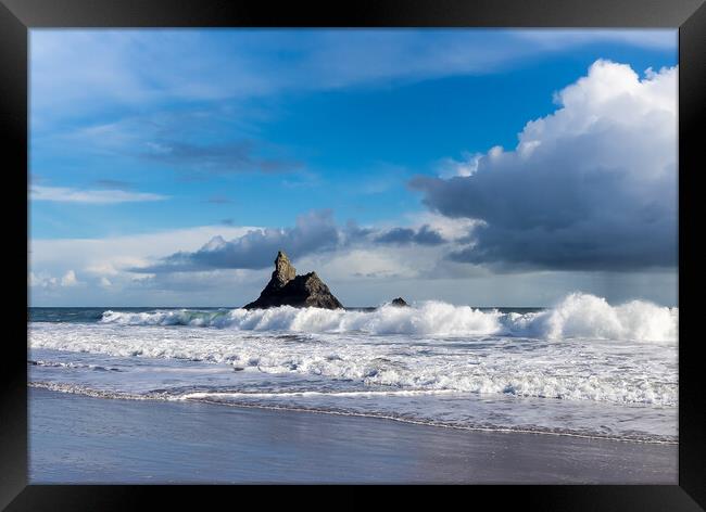 Church Rock, Broadhaven, Pembrokeshire Framed Print by Colin Allen