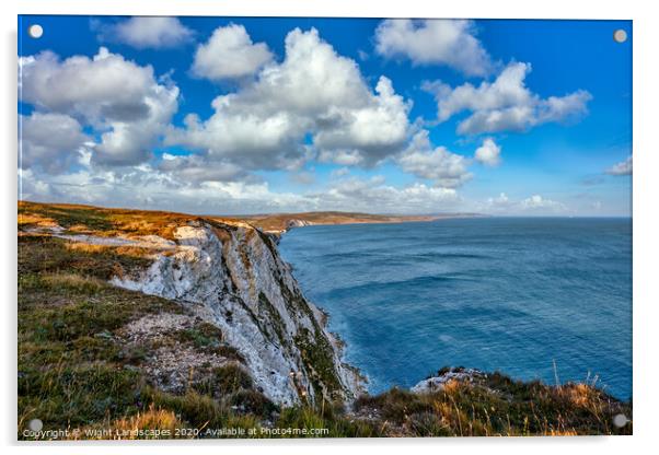 Tennyson Viewpoint Acrylic by Wight Landscapes
